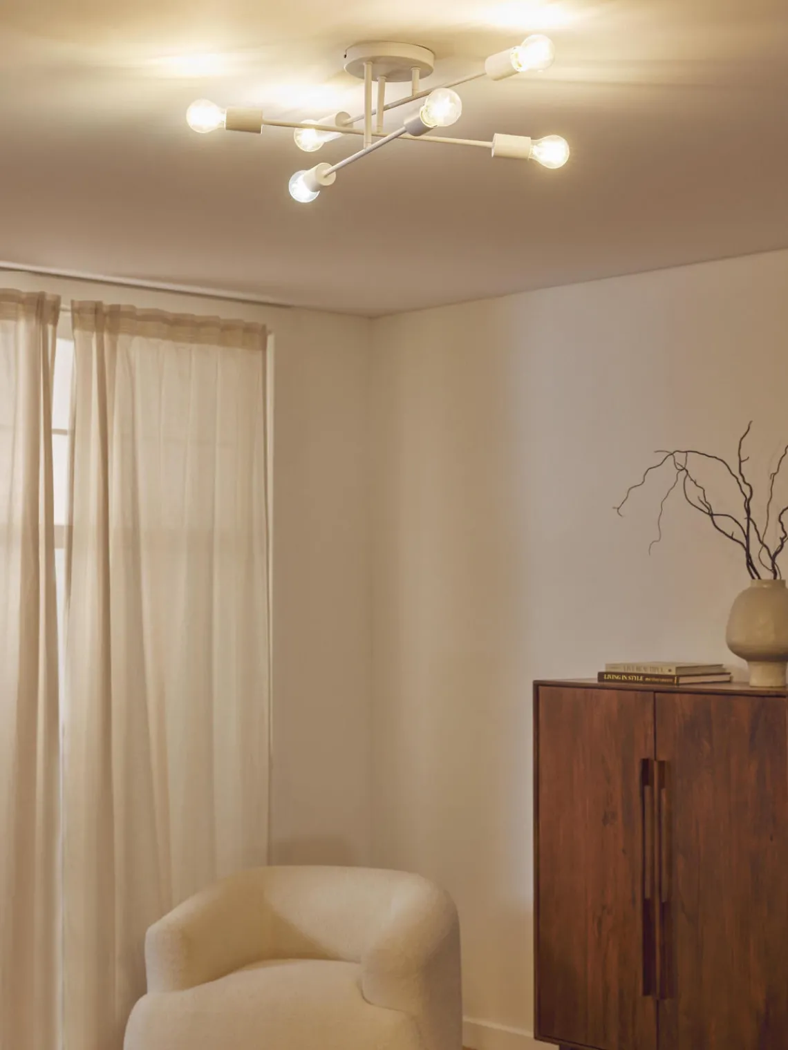 Plafones|Lámparas De Techo>Westwing Collection Lámpara de techo Venja Blanco