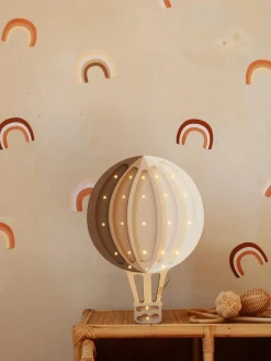 Decoración Infantil|Lámparas Infantiles></noscript>Little Lights Lámpara infantil LED artesanal regulable Hot Air Baloon, con función de temporizador y control remoto Taupe, beige claro, blanco