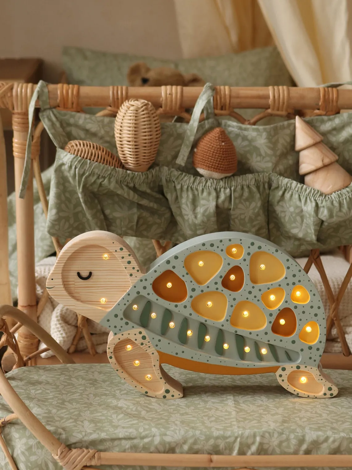 Decoración Infantil|Lámparas Infantiles>Little Lights Lámpara infantil LED artesanal regulable con función de temporizador Turtle
