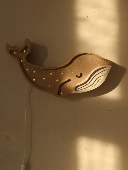 Decoración Infantil|Lámparas Infantiles>Little Lights Lámpara infantil LED artesanal regulable con función de temporizador y control remoto Whale