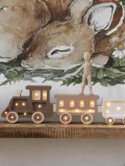 Lámparas Infantiles|Lámparas Infantiles>Little Lights Lámpara infantil LED artesanal regulable Train, con función de temporizador y control remoto