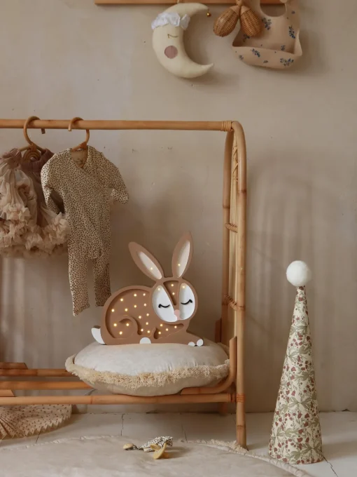Decoración Infantil|Lámparas Infantiles>Little Lights Lámpara infantil LED artesanal regulable Bunny, con función de temporizador y control a mando