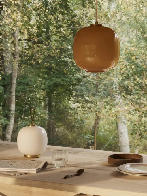 Lámparas De Mesa De Exterior|Lámparas De Mesa De Exterior>Louis Poulsen Lámpara LED para exterior regulable VL 45, portátil Rosa claro, latón