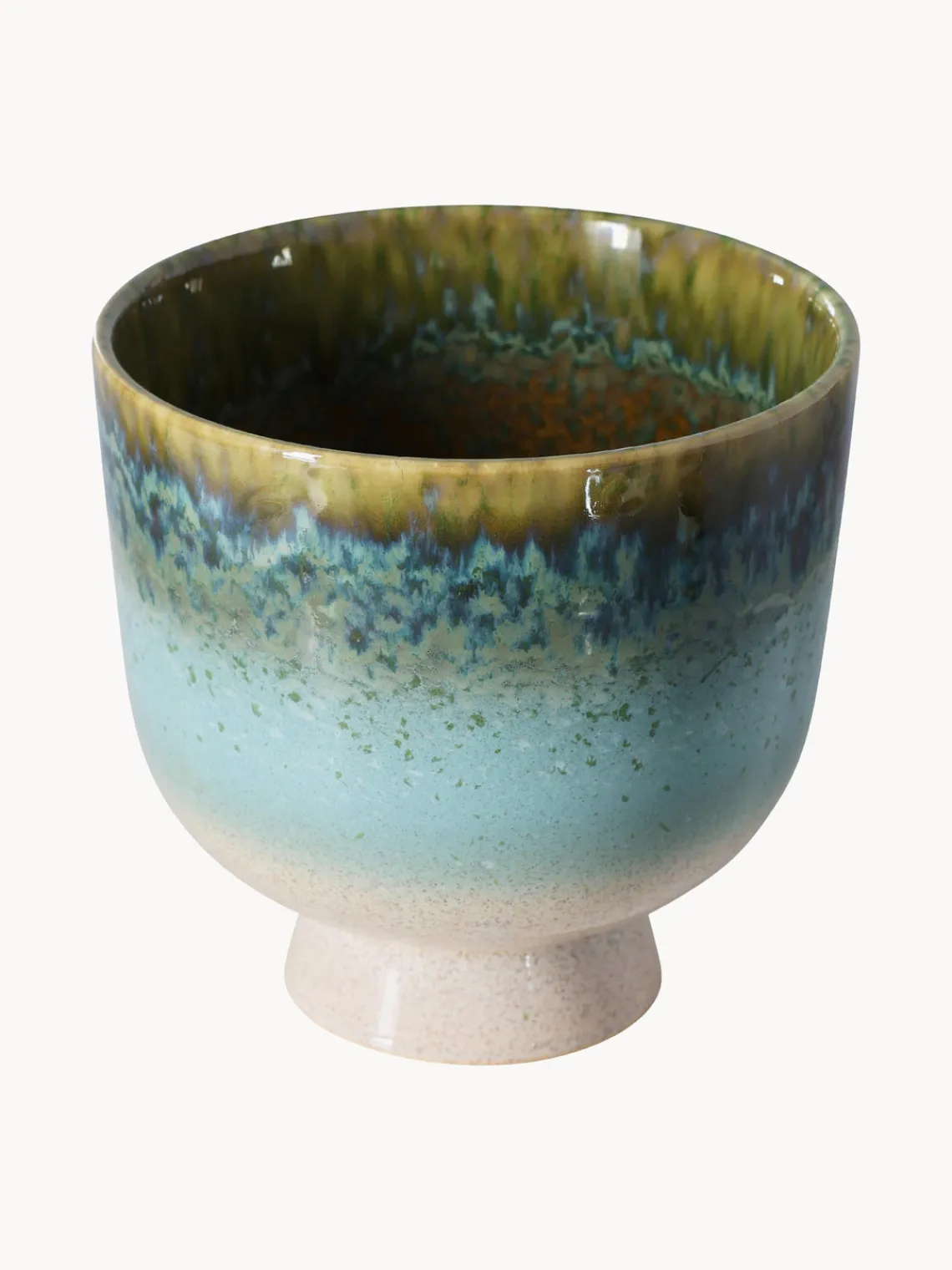 Sale Macetero artesanal con esmalte reactivo Retro Maceteros|Jarrones