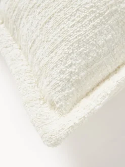 Cojines Decorativos|Cojines Decorativos>Westwing Collection Macetero de gres Rudi, 30 x 9 cm Bouclé blanco Off White