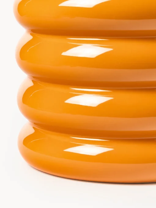 Maceteros|Jarrones>Westwing Collection Macetero de gres Rudi, 23 x 4 cm Naranja