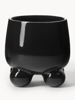 Maceteros|Maceteros De Exterior></noscript>Westwing Collection Macetero Olea, Al 26 cm Negro brillante