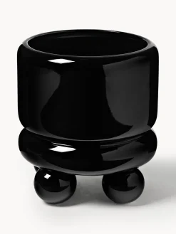 Maceteros|Jarrones></noscript>Westwing Collection Macetero pequeño Bryn, 18 cm Negro brillante