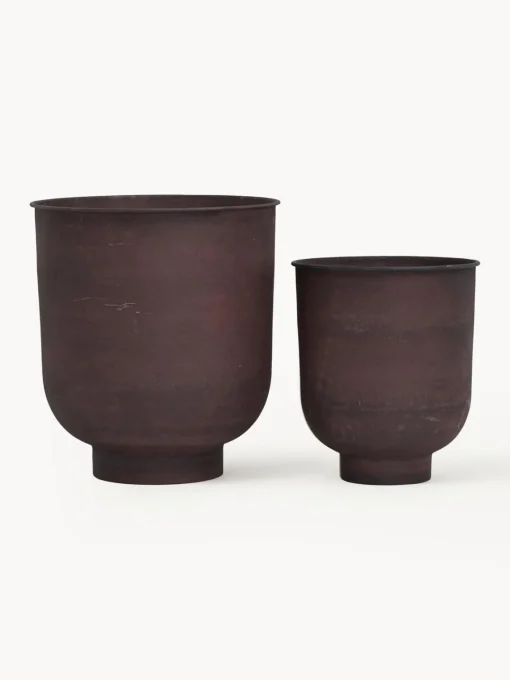 Sale Maceteros grandes de metal Vig, 2 uds. Maceteros|Jarrones