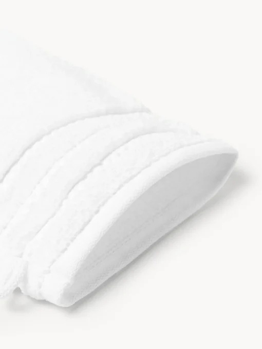 Online Manoplas de baño con borde a rayas Luxe, 2 uds. Toallas|Mantas