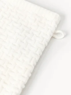Toallas|Mantas></noscript>Westwing Collection Manoplas de baño Niam, 2 uds. Blanco crema