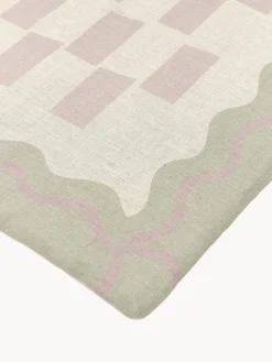 Mantas Y Alfombras De Juego|Decoración Infantil></noscript>Nobodinoz Manta acogedora de algodón Vibes Blanco Off White, verde oliva, lavanda