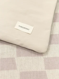 Mantas Y Alfombras De Juego|Decoración Infantil></noscript>Nobodinoz Manta acogedora de algodón Vibes Blanco Off White, verde oliva, lavanda
