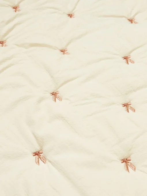Manta acolchada de algodón ecológico Bows Niños Mantas Y Alfombras De Juego|Decoración Infantil