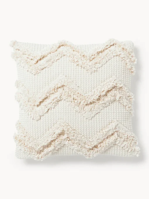 Outlet Manta de lana de punto grueso artesanal con flecos Belen Mantas|Cojines Decorativos