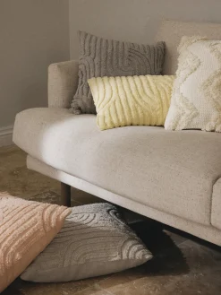 Outlet Manta de lana de punto grueso artesanal con flecos Belen Mantas|Cojines Decorativos