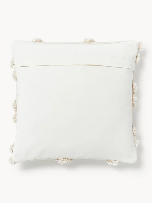 Outlet Manta de lana de punto grueso artesanal con flecos Belen Mantas|Cojines Decorativos