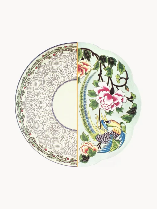 Manteles Individuales|Vajillas Completas>SELETTI Mantel individual Hybrid Tonos verdes y rosas