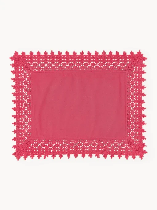 Online Manteles individuales con ribete de encaje Flavia, 2 uds. Manteles Individuales|Vajillas Completas