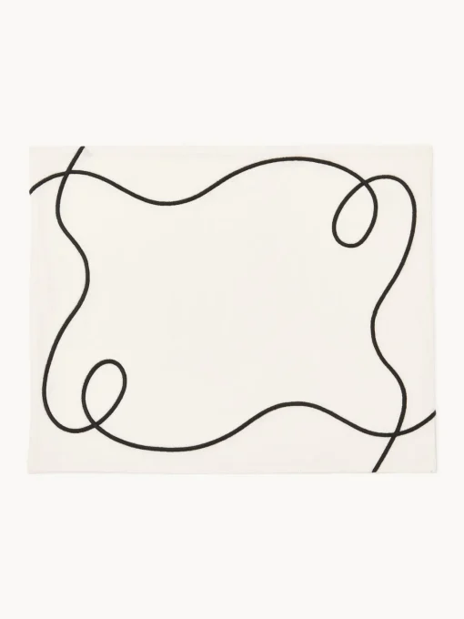 Outlet Manteles individuales con bordado abstracto Sue, 2 uds. Manteles Individuales|Vajillas Completas