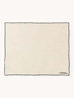 Manteles Individuales|Manteles Individuales></noscript>Westwing Collection Manteles individuales de lino con bordado Cosmo, 4 uds. Beige claro