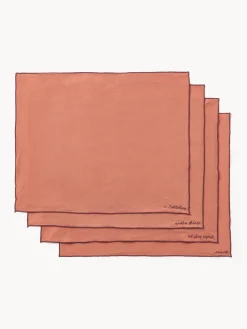 Clearance Manteles individuales de lino con bordado Cosmo, 4 uds. Manteles Individuales|Vajillas Completas