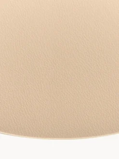 Manteles Individuales|Manteles Individuales></noscript>ASA Selection Manteles individuales redondos de cuero sintético Pik, 2 uds. Beige