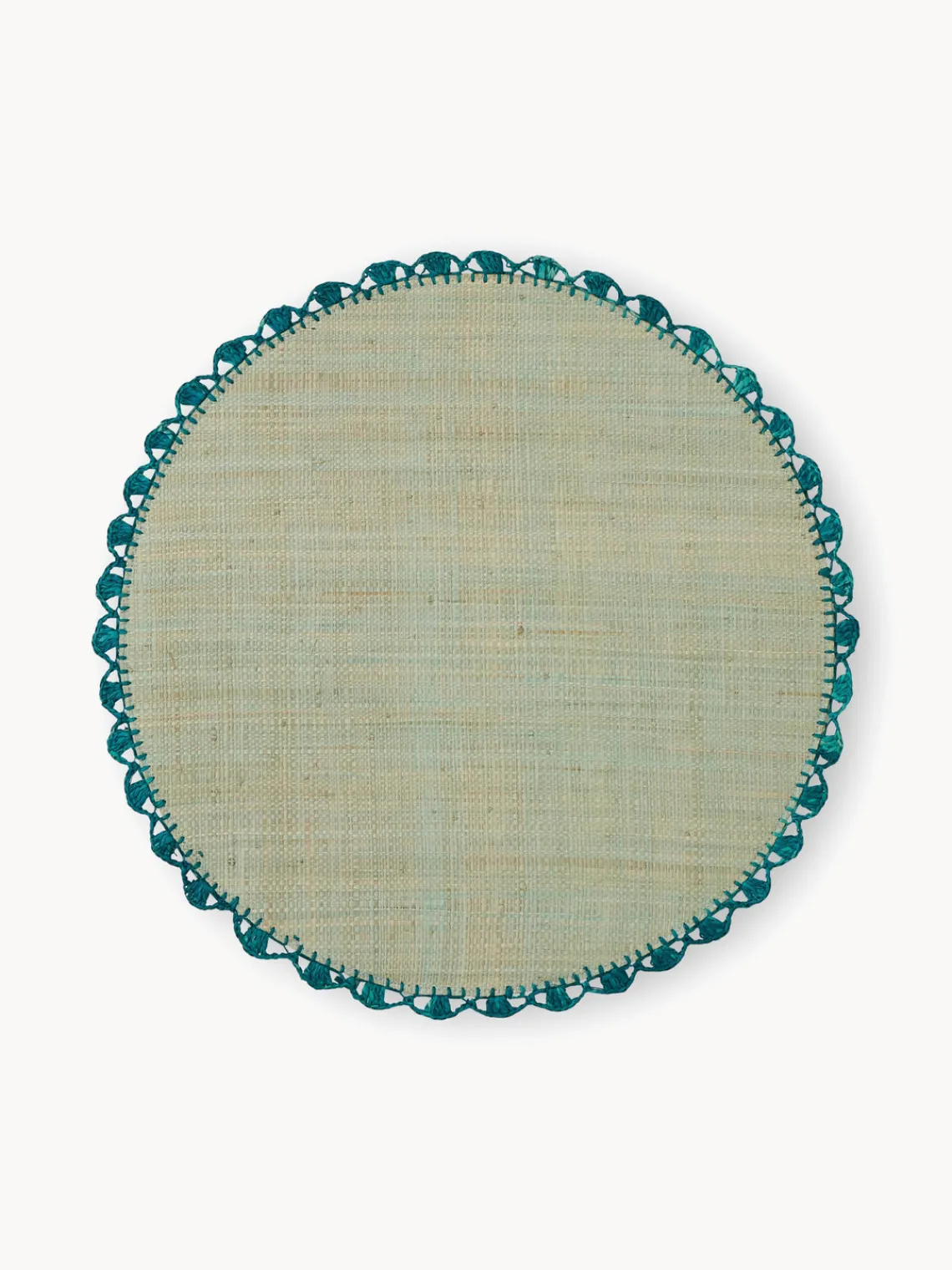 Manteles Individuales|Vajillas Completas>Bitossi Home Manteles individuales redondos Senape, 2 uds. Verde oliva, azul petróleo