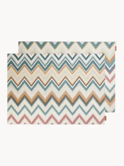 Manteles individuales reversibles Zigzag, 2 uds. Manteles Individuales|Vajillas Completas
