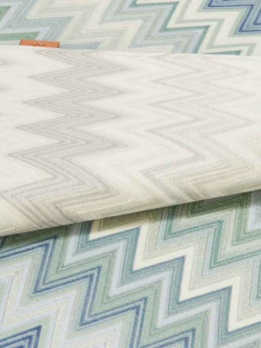 Manteles Individuales|Manteles Individuales>Missoni Manteles individuales reversibles Zigzag, 2 uds. Tonos beige, azules y verdes
