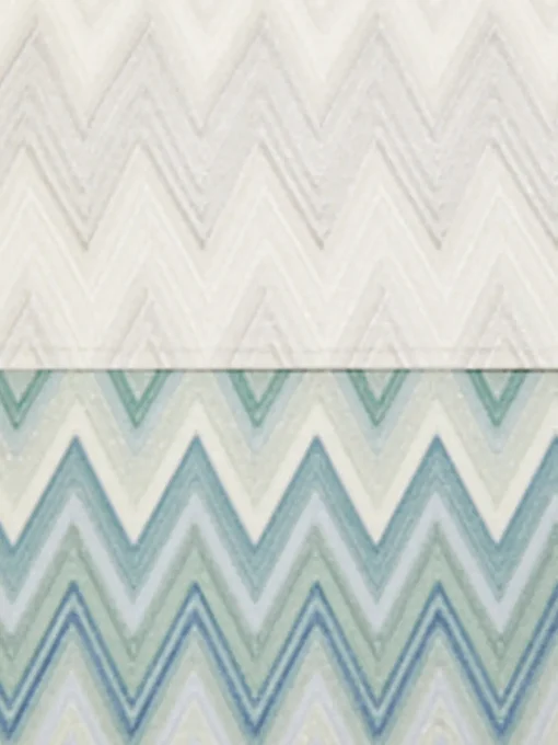 Manteles Individuales|Manteles Individuales>Missoni Manteles individuales reversibles Zigzag, 2 uds. Tonos beige, azules y verdes