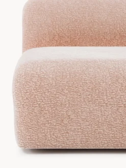 Sofás></noscript>Westwing Collection Módulo central artesanal Wolke Tejido de terciopelo rosa claro