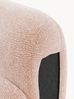 Sofás></noscript>Westwing Collection Módulo central artesanal Wolke Tejido de terciopelo rosa claro