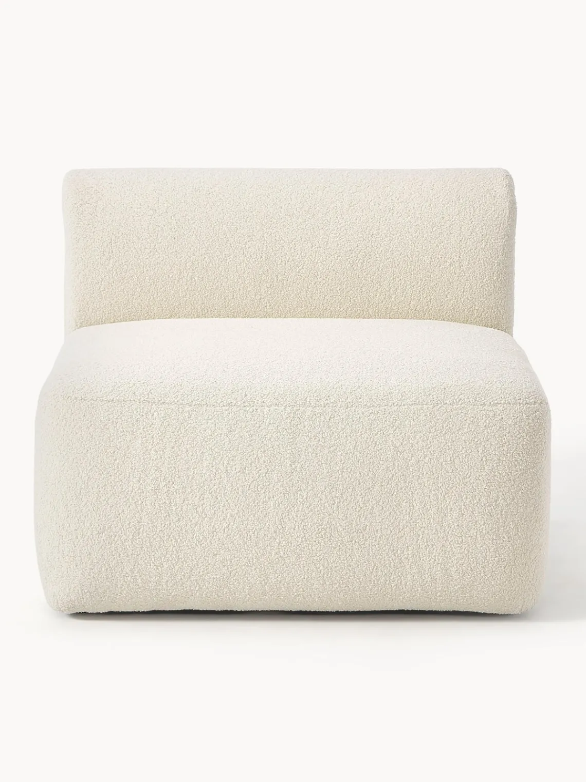 Sofás>Westwing Collection Módulo central de borreguillo Sofia Borreguillo blanco Off White