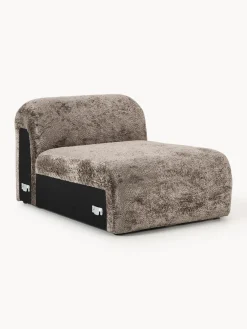 Sofás>Westwing Collection Módulo central de borreguillo bouclé Wolke Borreguillo bouclé taupe