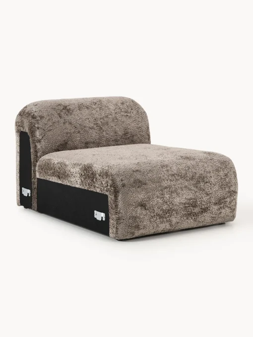 Sofás>Westwing Collection Módulo central de borreguillo bouclé Wolke Borreguillo bouclé taupe