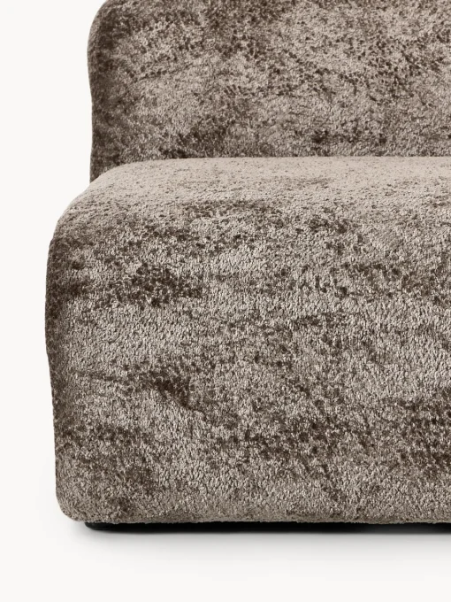 Sofás>Westwing Collection Módulo central de borreguillo bouclé Wolke Borreguillo bouclé taupe