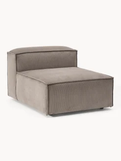 Sofás></noscript>Westwing Collection Módulo central de pana sofá Lennon Pana taupe