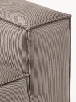 Sofás></noscript>Westwing Collection Módulo central de pana sofá Lennon Pana taupe
