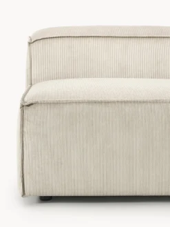 Sofás></noscript>Westwing Collection Módulo central de pana sofá Lennon Pana beige claro