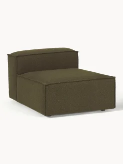 Sofás></noscript>Westwing Collection Módulo central en tejido bouclé Lennon Bouclé verde oliva