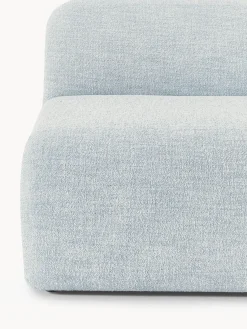 Sofás></noscript>Westwing Collection Módulo central en tejido bouclé Wolke Bouclé azul claro