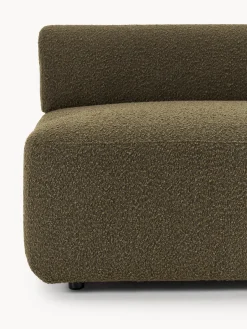 Sofás></noscript>Westwing Collection Módulo central en tejido bouclé Anton Bouclé verde oliva