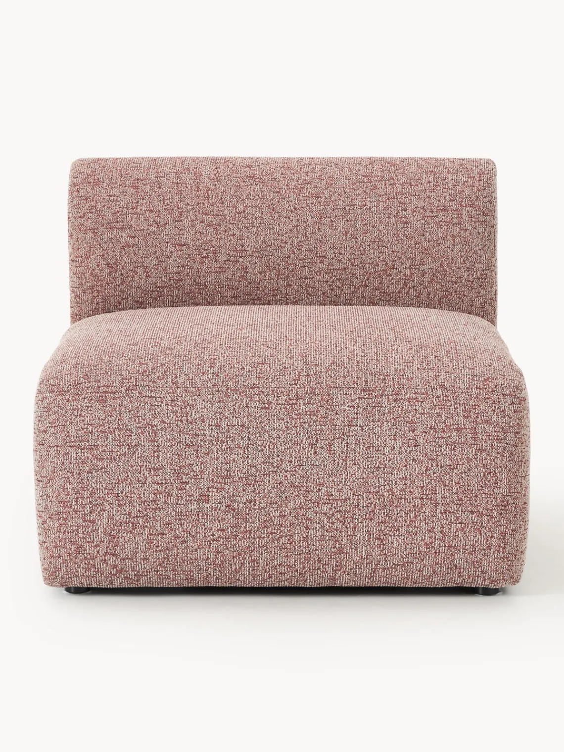 Sofás>Westwing Collection Módulo central en tejido bouclé Sofia Bouclé jaspeado, terracota