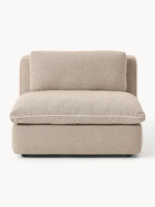 Sofás>Westwing Collection Módulo central Felix Tejido grueso beige