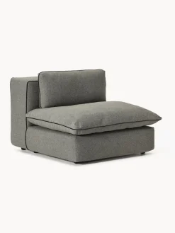 Sofás>Westwing Collection Módulo central Felix Tejido grueso gris oscuro