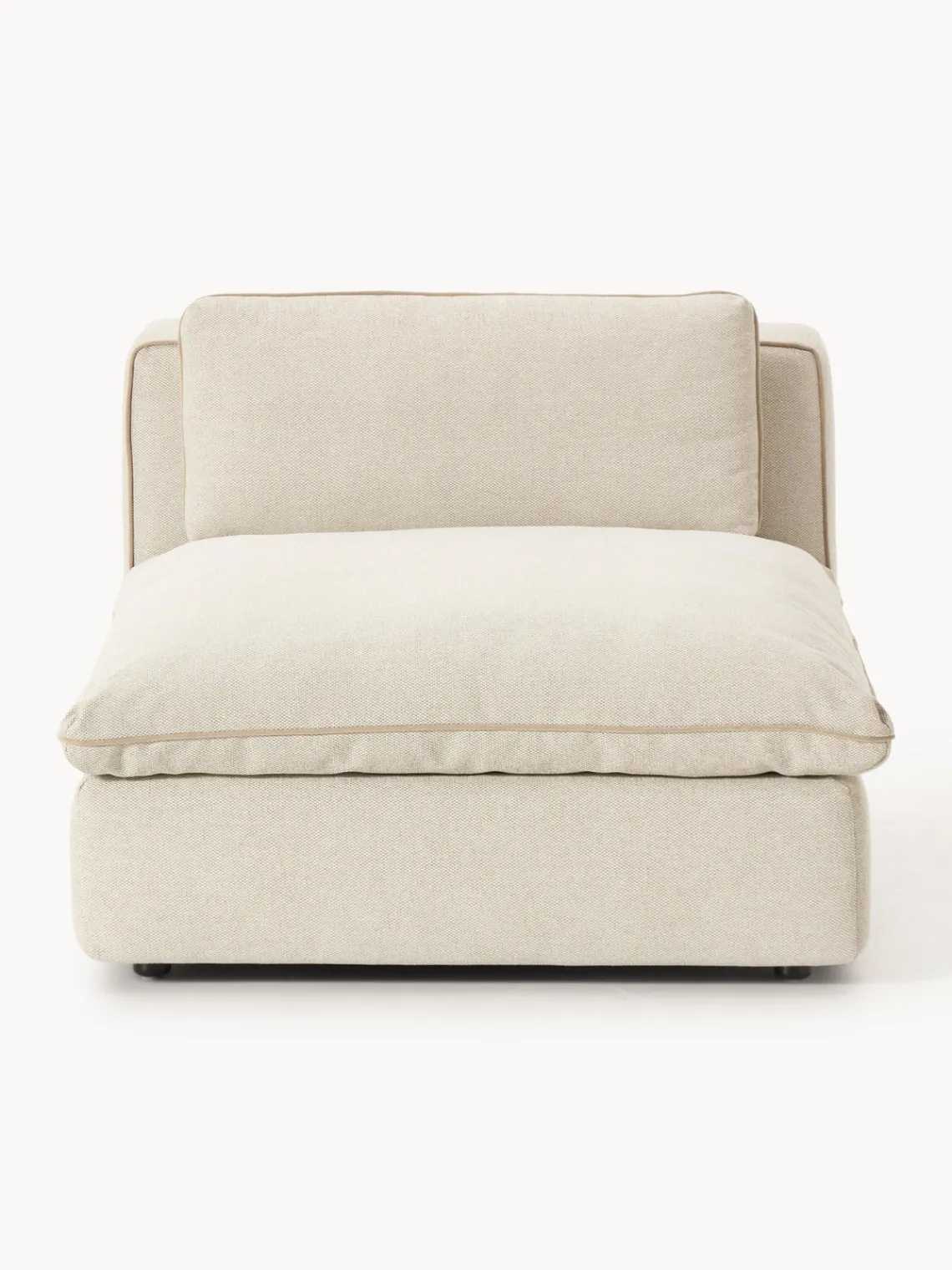 Sofás>Westwing Collection Módulo central grande Felix Tejido grueso beige claro