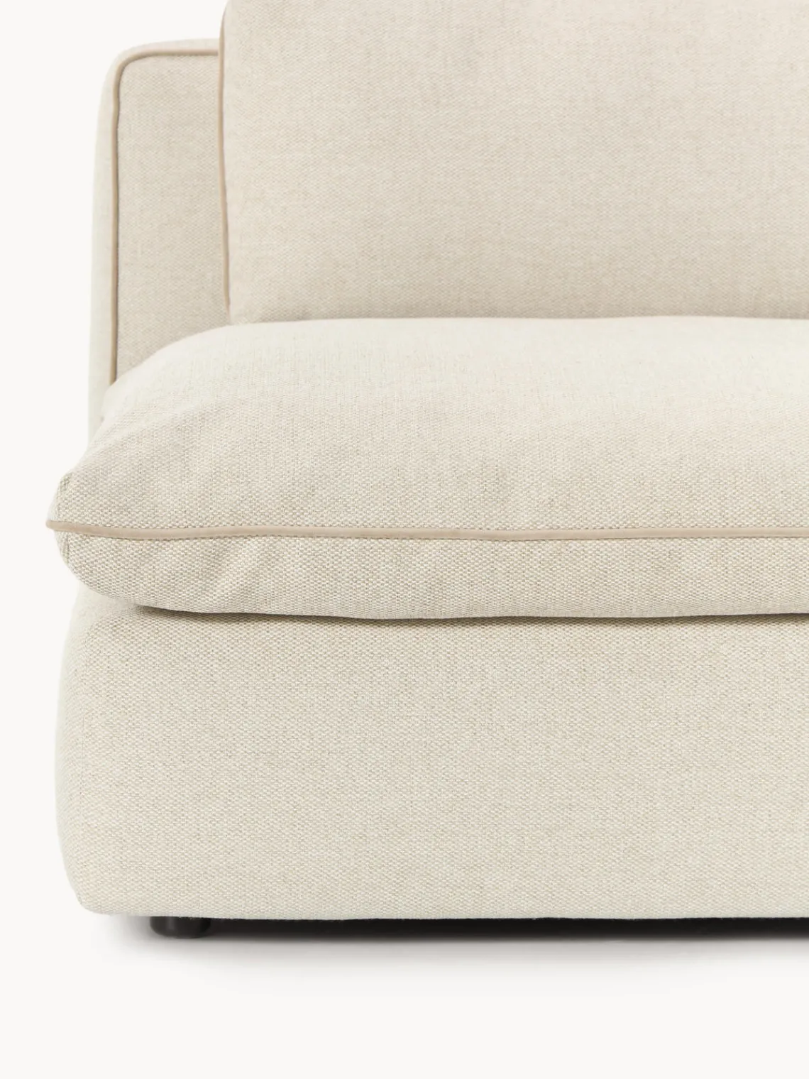 Sofás>Westwing Collection Módulo central grande Felix Tejido grueso beige claro