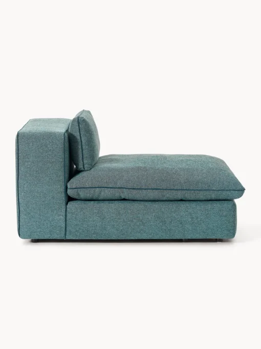 Sofás>Westwing Collection Módulo central grande Felix Tejido grueso verde turquesa