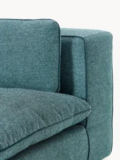 Sofás></noscript>Westwing Collection Módulo central grande Felix Tejido grueso verde turquesa